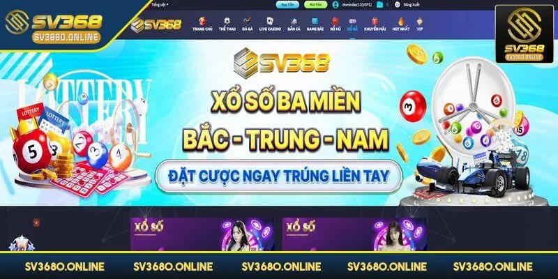 Xổ số SV368 và cách để tham gia cá cược hiệu quả nhất 1 Xổ số cung cấp nhiều sảnh giải trí sôi động